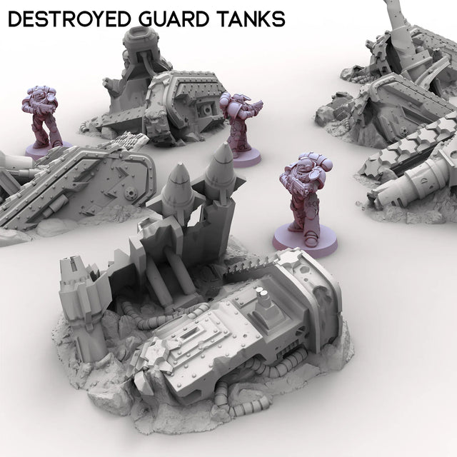 Tabletop Terrain Ruins Destroyed Guard Tanks