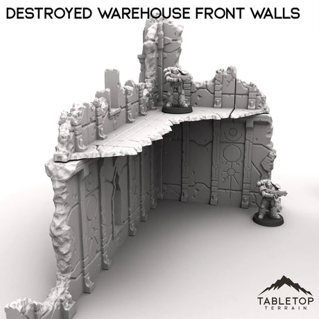 Tabletop Terrain Ruins Destroyed Warehouse Front Walls