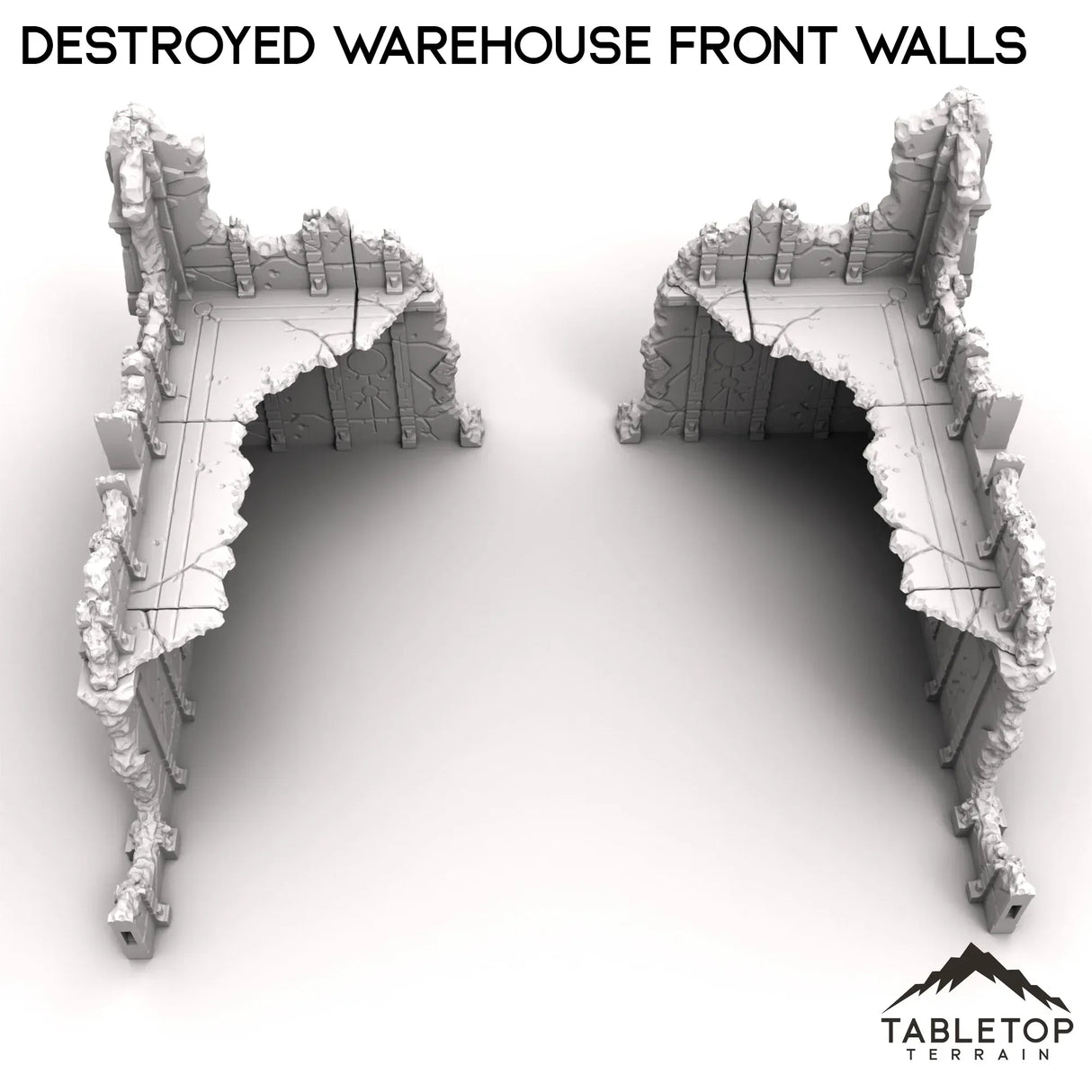 Tabletop Terrain Ruins Destroyed Warehouse Front Walls