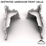 Tabletop Terrain Ruins Destroyed Warehouse Front Walls