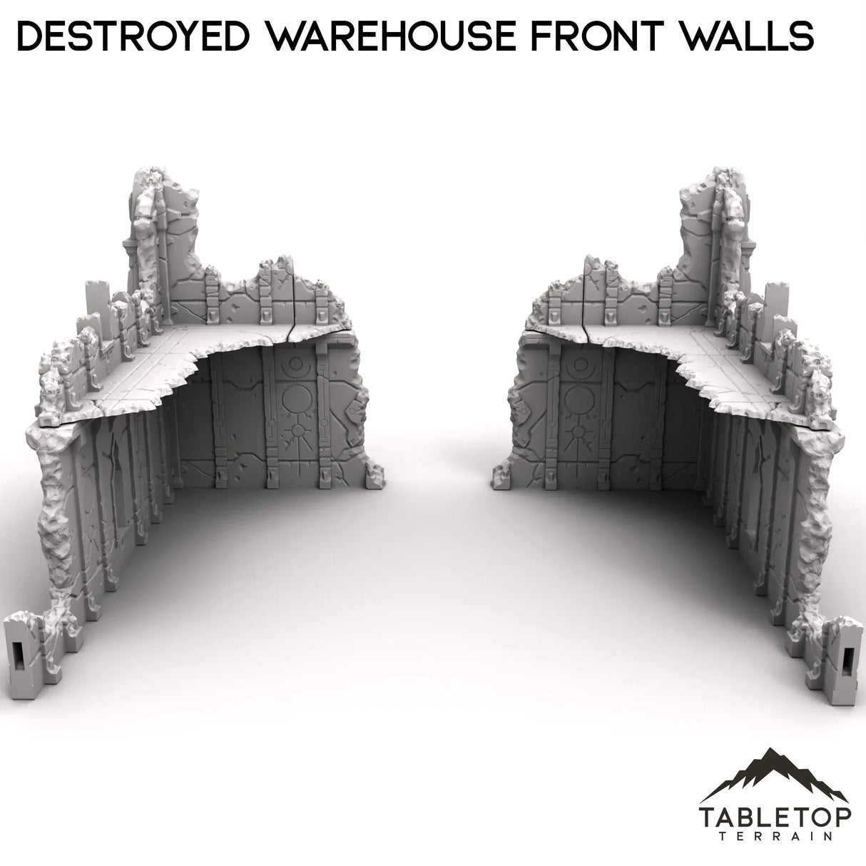 Tabletop Terrain Ruins Destroyed Warehouse Front Walls