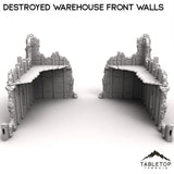 Tabletop Terrain Ruins Destroyed Warehouse Front Walls