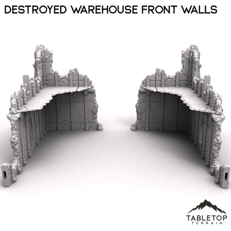 Tabletop Terrain Ruins Destroyed Warehouse Front Walls