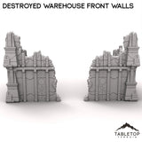 Tabletop Terrain Ruins Destroyed Warehouse Front Walls
