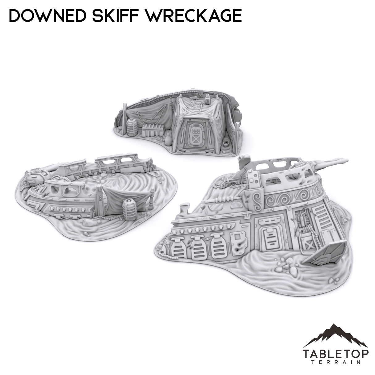 Tabletop Terrain Ruins Downed Skiff Wreckage