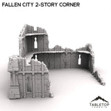 Tabletop Terrain Ruins Fallen City 2-Story Corner