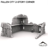 Tabletop Terrain Ruins Fallen City 2-Story Corner