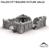 Tabletop Terrain Ruins Fallen City Building Outline Walls