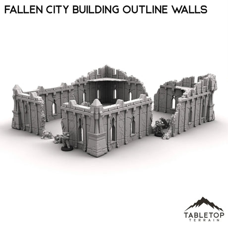 Tabletop Terrain Ruins Fallen City Building Outline Walls