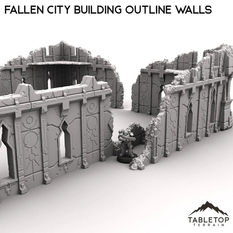 Tabletop Terrain Ruins Fallen City Building Outline Walls