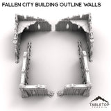 Tabletop Terrain Ruins Fallen City Building Outline Walls