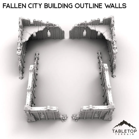 Tabletop Terrain Ruins Fallen City Building Outline Walls
