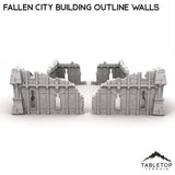 Tabletop Terrain Ruins Fallen City Building Outline Walls