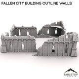 Tabletop Terrain Ruins Fallen City Building Outline Walls