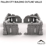 Tabletop Terrain Ruins Fallen City Building Outline Walls