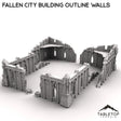 Tabletop Terrain Ruins Fallen City Building Outline Walls