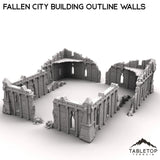 Tabletop Terrain Ruins Fallen City Building Outline Walls