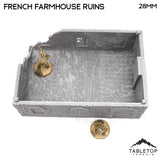 Tabletop Terrain Ruins French Farmhouse Ruins - WWII Building