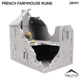 Tabletop Terrain Ruins French Farmhouse Ruins - WWII Building