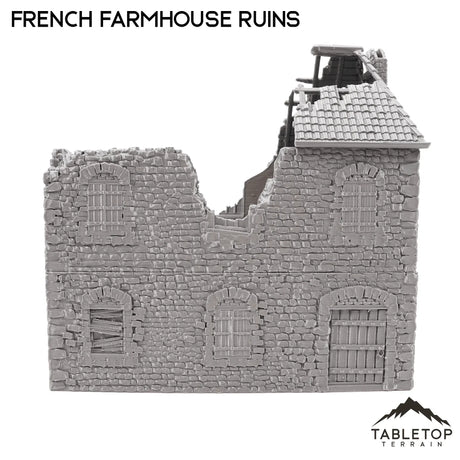 Tabletop Terrain Ruins French Farmhouse Ruins - WWII Building