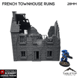 Tabletop Terrain Ruins French Townhouse Ruins - WWII Building