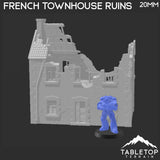 Tabletop Terrain Ruins French Townhouse Ruins - WWII Building