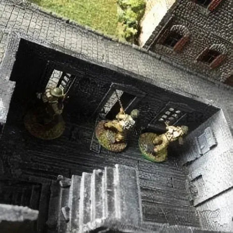 Tabletop Terrain Ruins French Townhouse Ruins - WWII Building