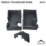 Tabletop Terrain Ruins French Townhouse Ruins - WWII Building