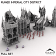 Tabletop Terrain Ruins Full Set / 32mm Ruined Imperial City District