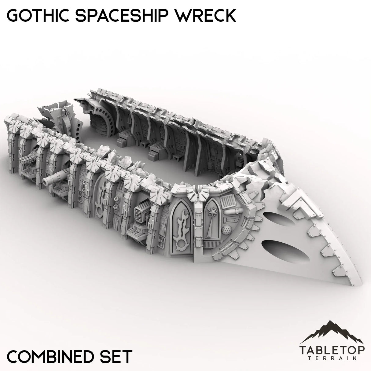 Tabletop Terrain Ruins Gothic Spaceship Wreck