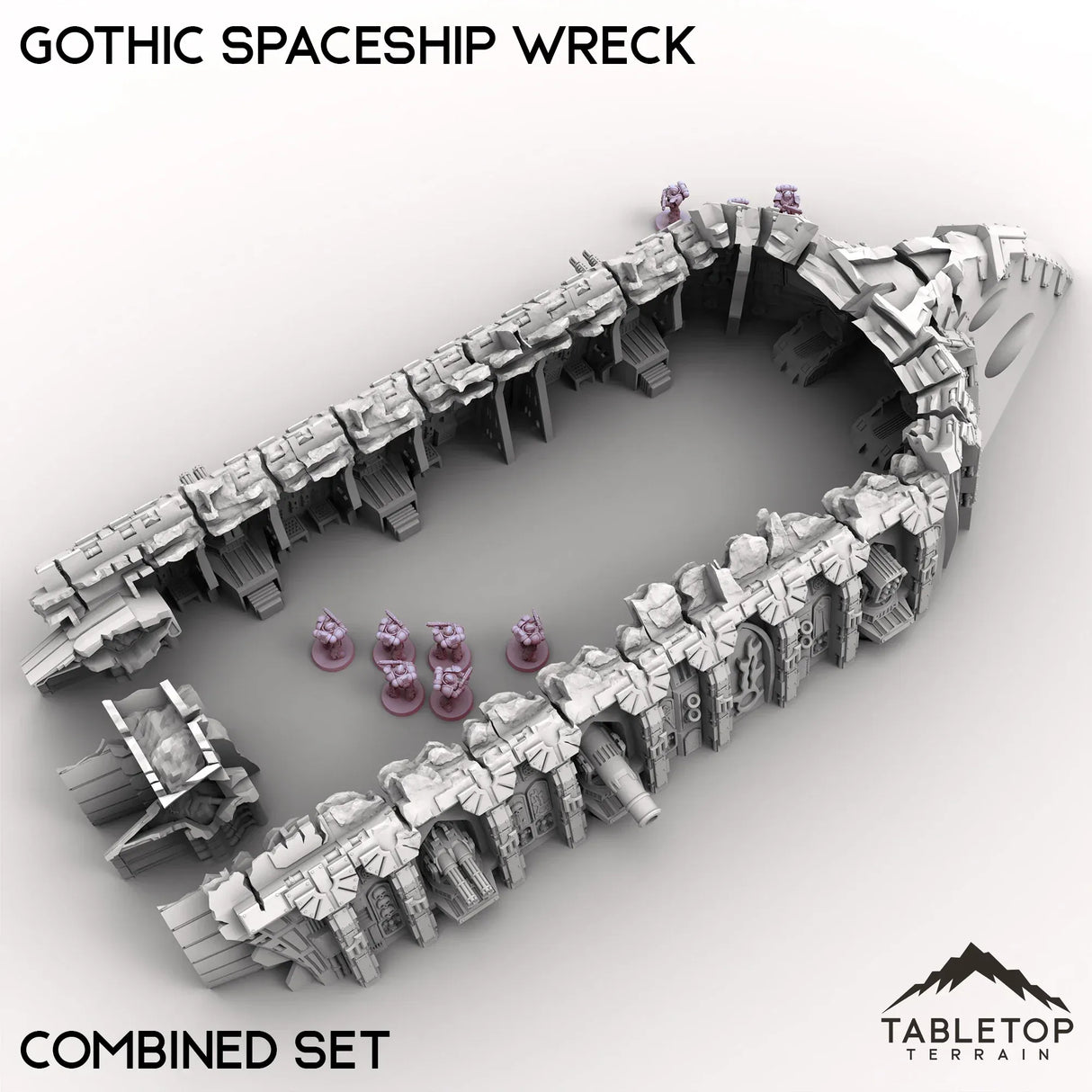 Tabletop Terrain Ruins Gothic Spaceship Wreck