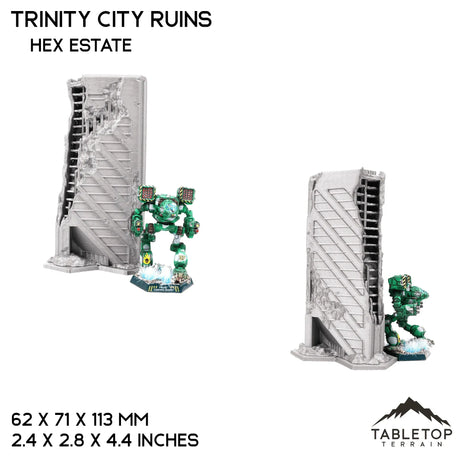Tabletop Terrain Ruins Hex Estate HEXTECH Trinity City Ruins - 6mm