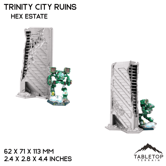 Tabletop Terrain Ruins HEXTECH Trinity City Ruins - 6mm