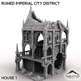 Tabletop Terrain Ruins House 1 / 32mm Ruined Imperial City District