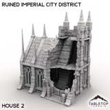 Tabletop Terrain Ruins House 2 / 32mm Ruined Imperial City District