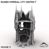 Tabletop Terrain Ruins House 5 / 32mm Ruined Imperial City District