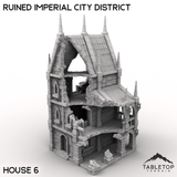 Tabletop Terrain Ruins House 6 / 32mm Ruined Imperial City District