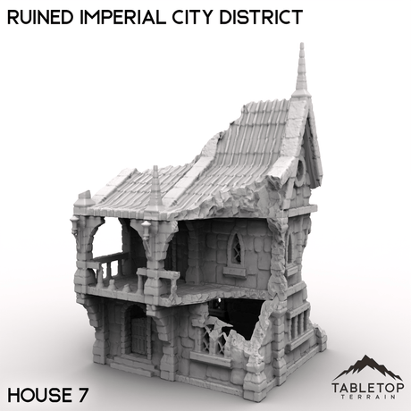 Tabletop Terrain Ruins House 7 / 32mm Ruined Imperial City District