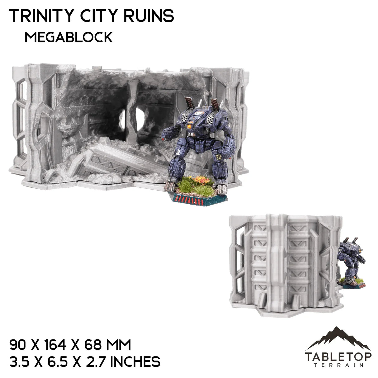 Tabletop Terrain Ruins Megablock HEXTECH Trinity City Ruins - 6mm