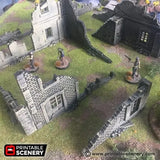 Tabletop Terrain Ruins Modular Town Ruins - WWII Terrain