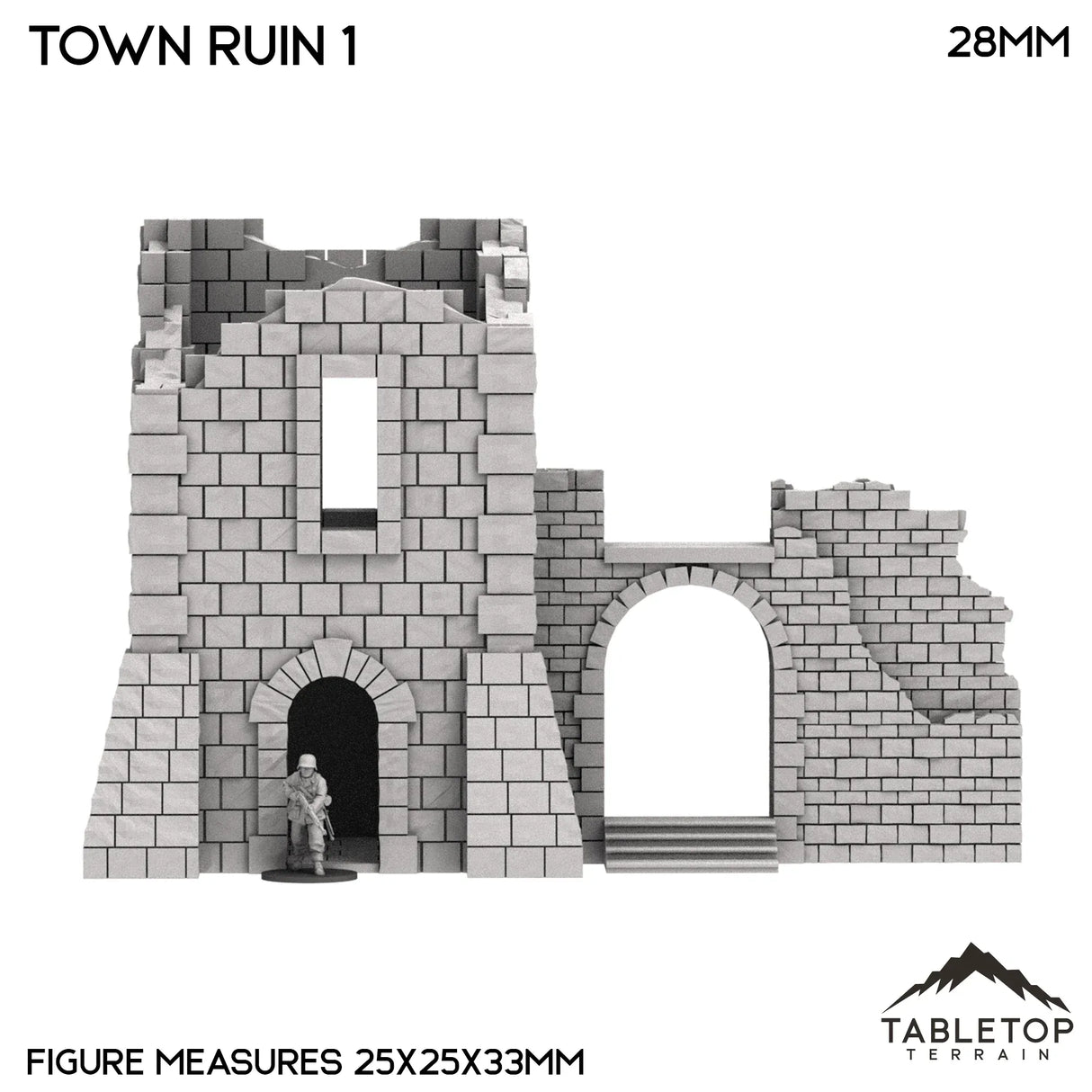 Tabletop Terrain Ruins Monte Cassino Town Ruin 1