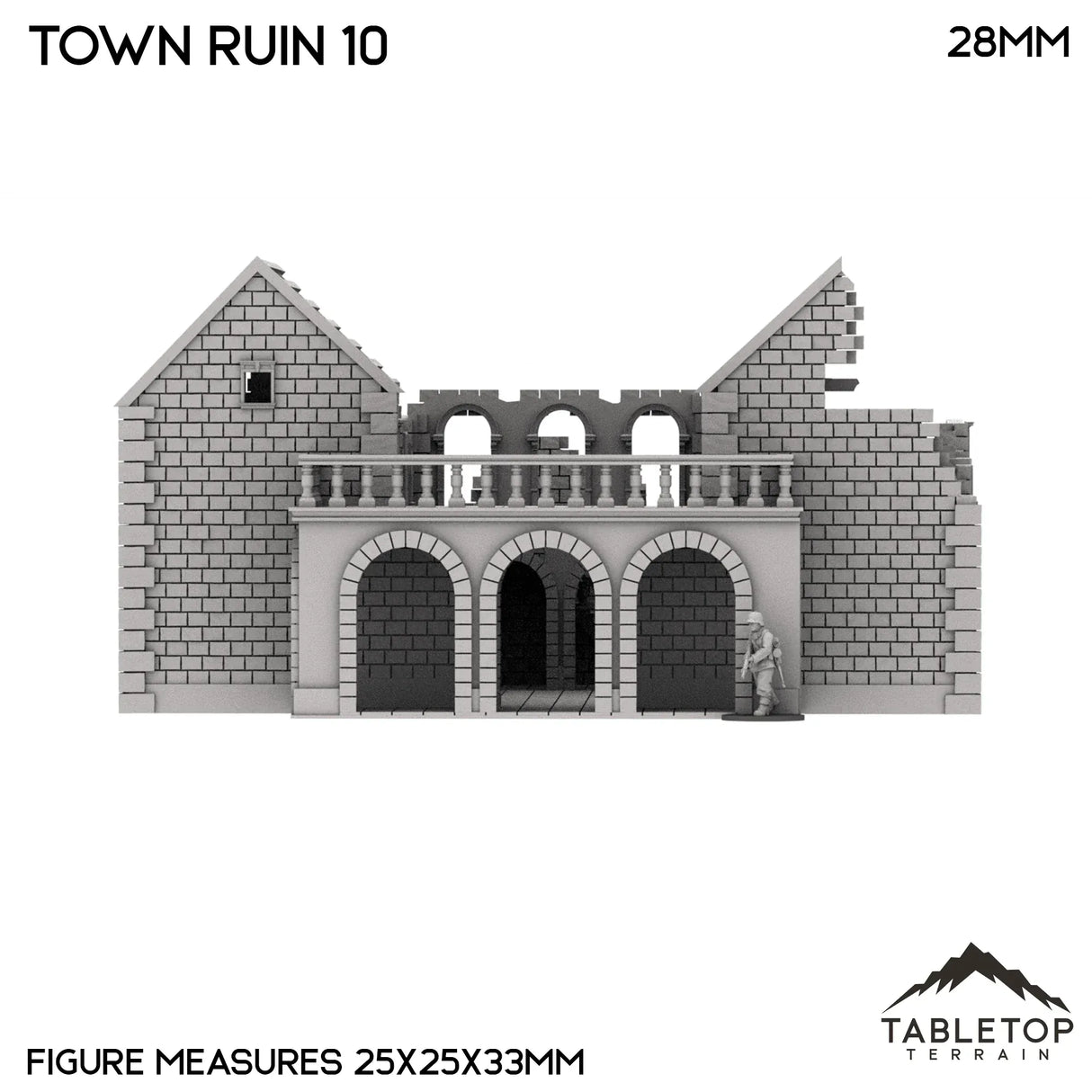 Tabletop Terrain Ruins Monte Cassino Town Ruin 10