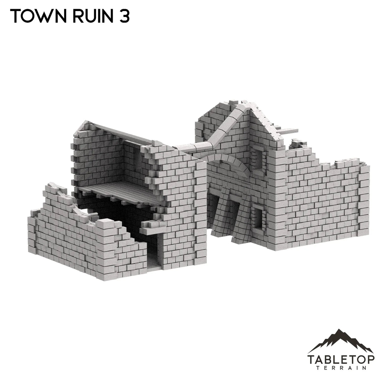 Tabletop Terrain Ruins Monte Cassino Town Ruin 3