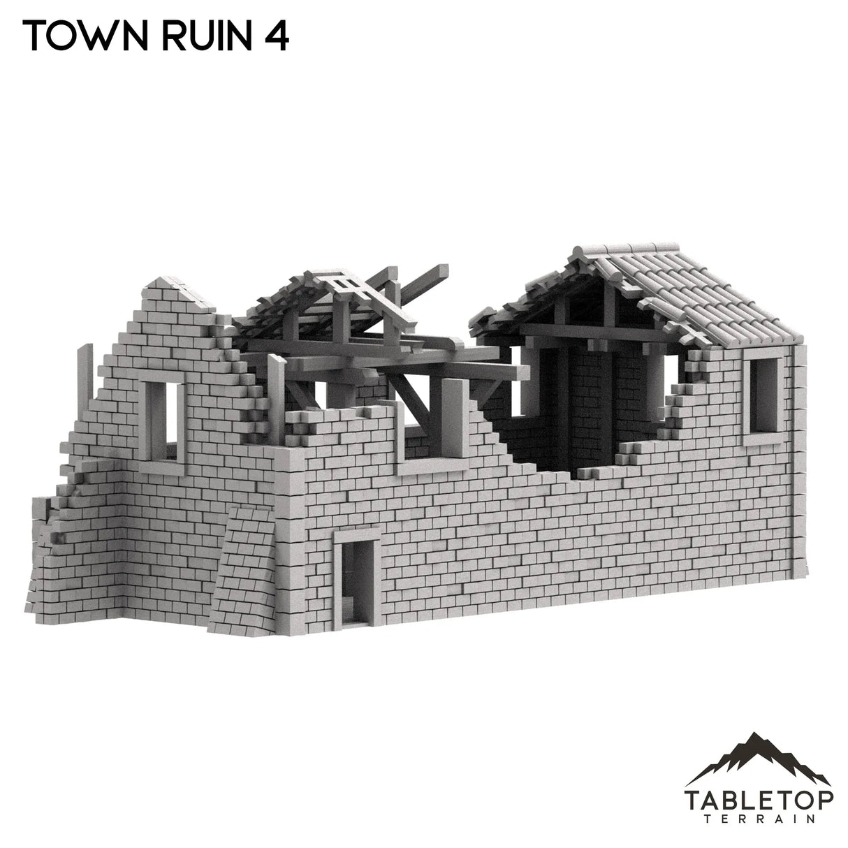 Tabletop Terrain Ruins Monte Cassino Town Ruin 4