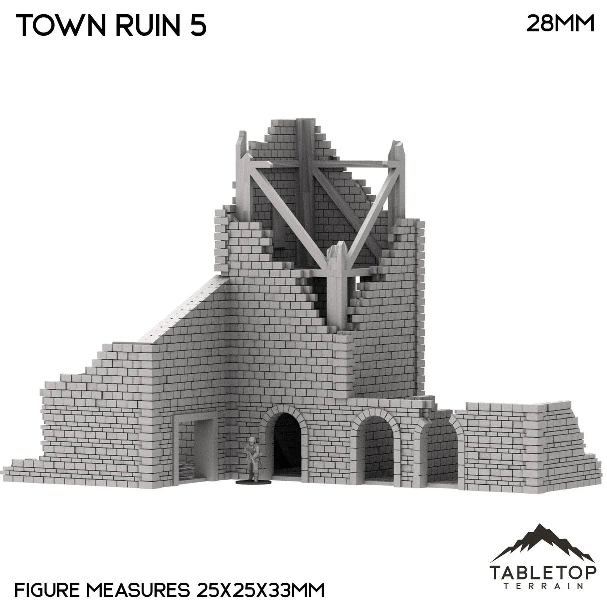 Tabletop Terrain Ruins Monte Cassino Town Ruin 5