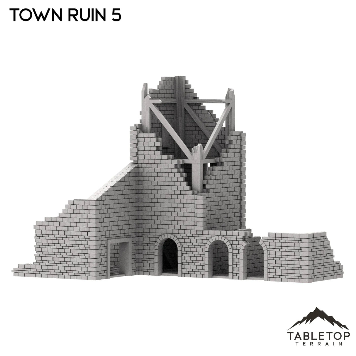 Tabletop Terrain Ruins Monte Cassino Town Ruin 5