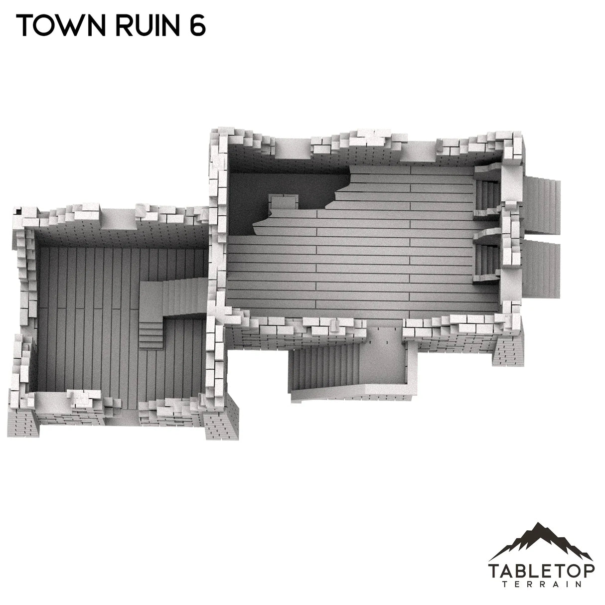 Tabletop Terrain Ruins Monte Cassino Town Ruin 6