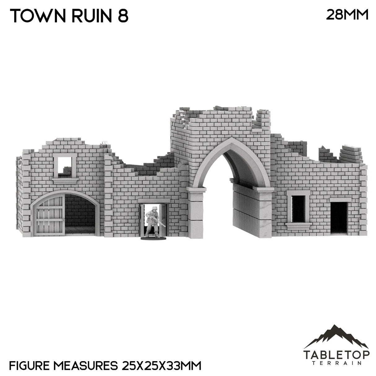 Tabletop Terrain Ruins Monte Cassino Town Ruin 8