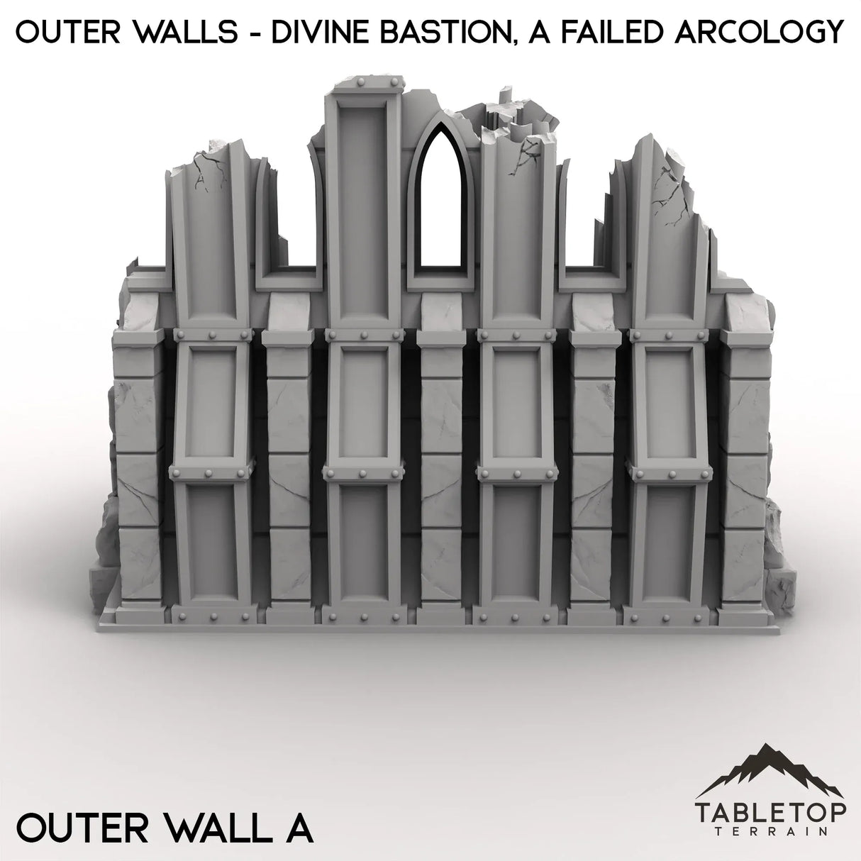 Tabletop Terrain Ruins Outer Walls - Divine Bastion, a Failed Arcology