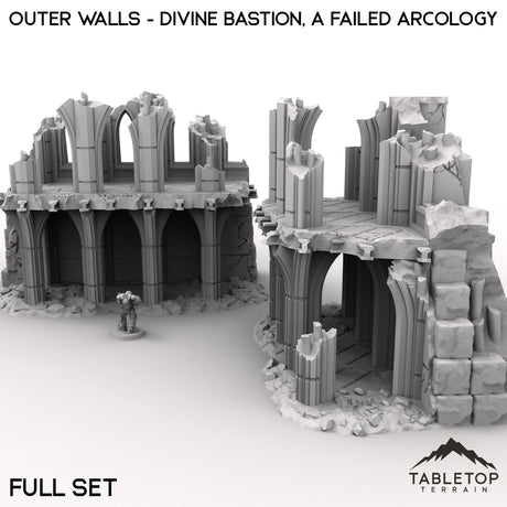 Tabletop Terrain Ruins Outer Walls - Divine Bastion, a Failed Arcology